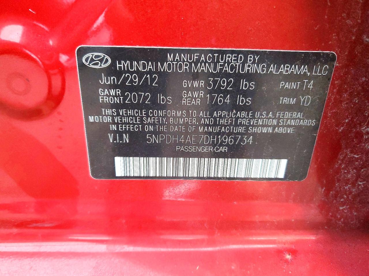 2013 HYUNDAI ELANTRA GLS photo 13