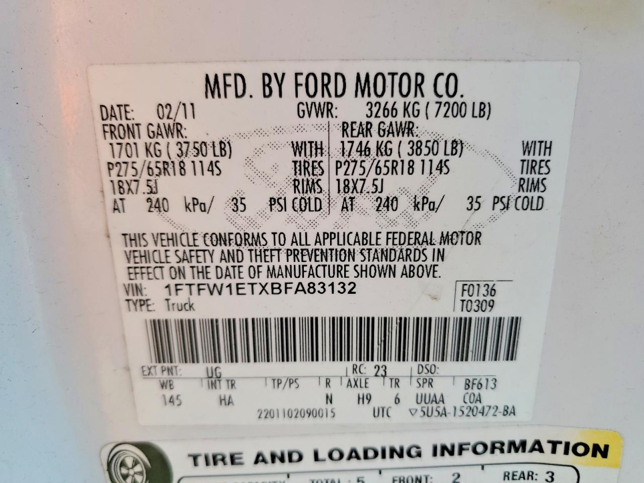 2011 FORD F150 SUPERCREW photo 12