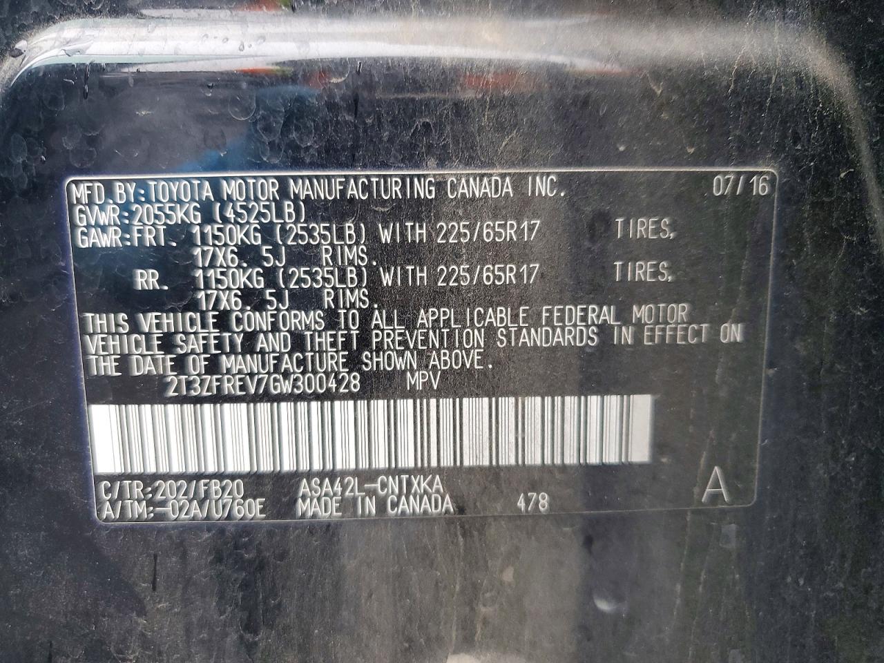 2016 TOYOTA RAV4 LE photo 40
