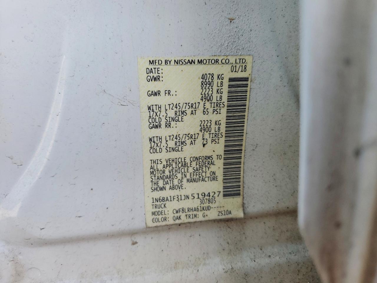 2018 NISSAN TITAN XD S photo 12