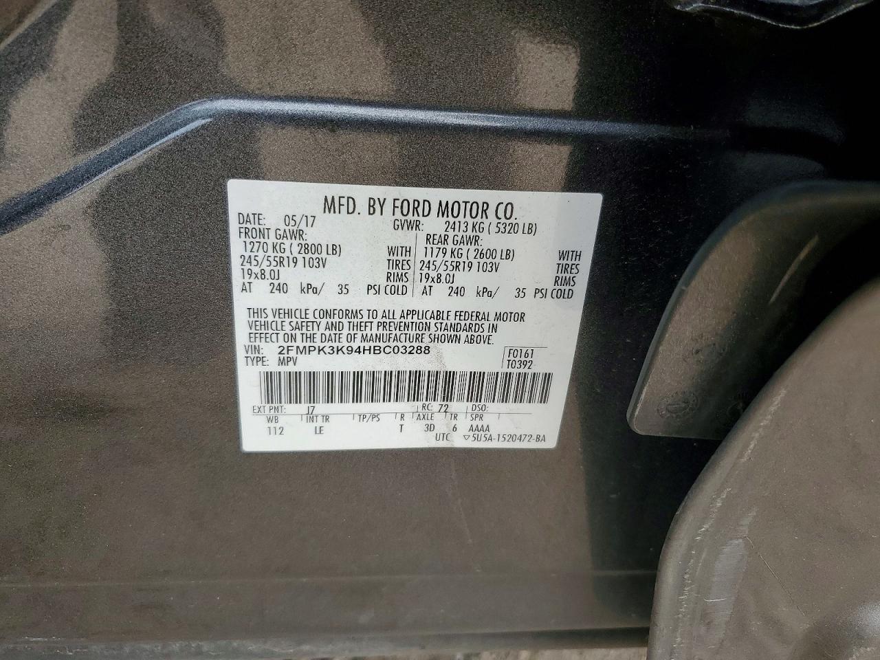 2017 FORD EDGE TITANIUM photo 13