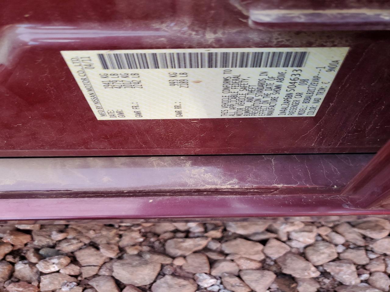 2011 NISSAN ALTIMA BASE photo 12