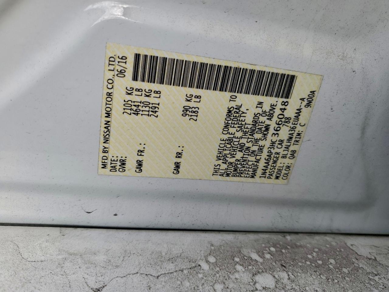 2017 NISSAN MAXIMA 3.5S photo 13