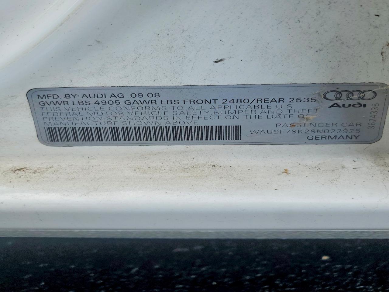2009 AUDI A4 PREMIUM PLUS photo 12