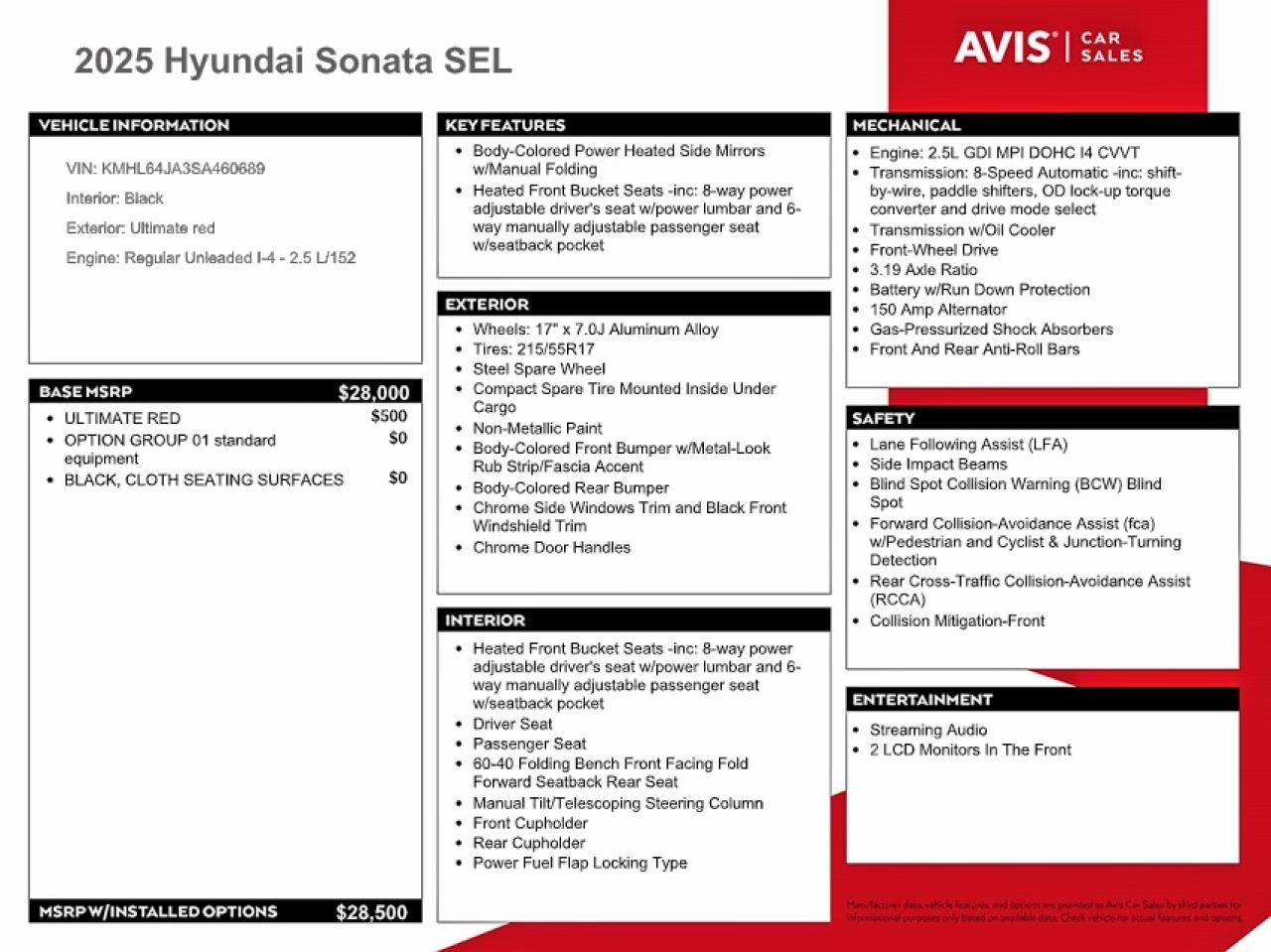 2025 HYUNDAI SONATA SEL photo 12