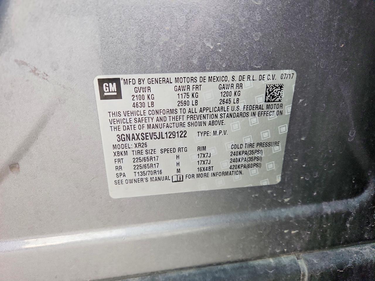 2018 CHEVROLET EQUINOX LT photo 37