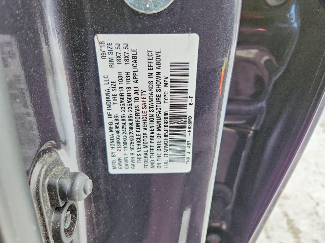 2018 HONDA CR-V EXL photo 13