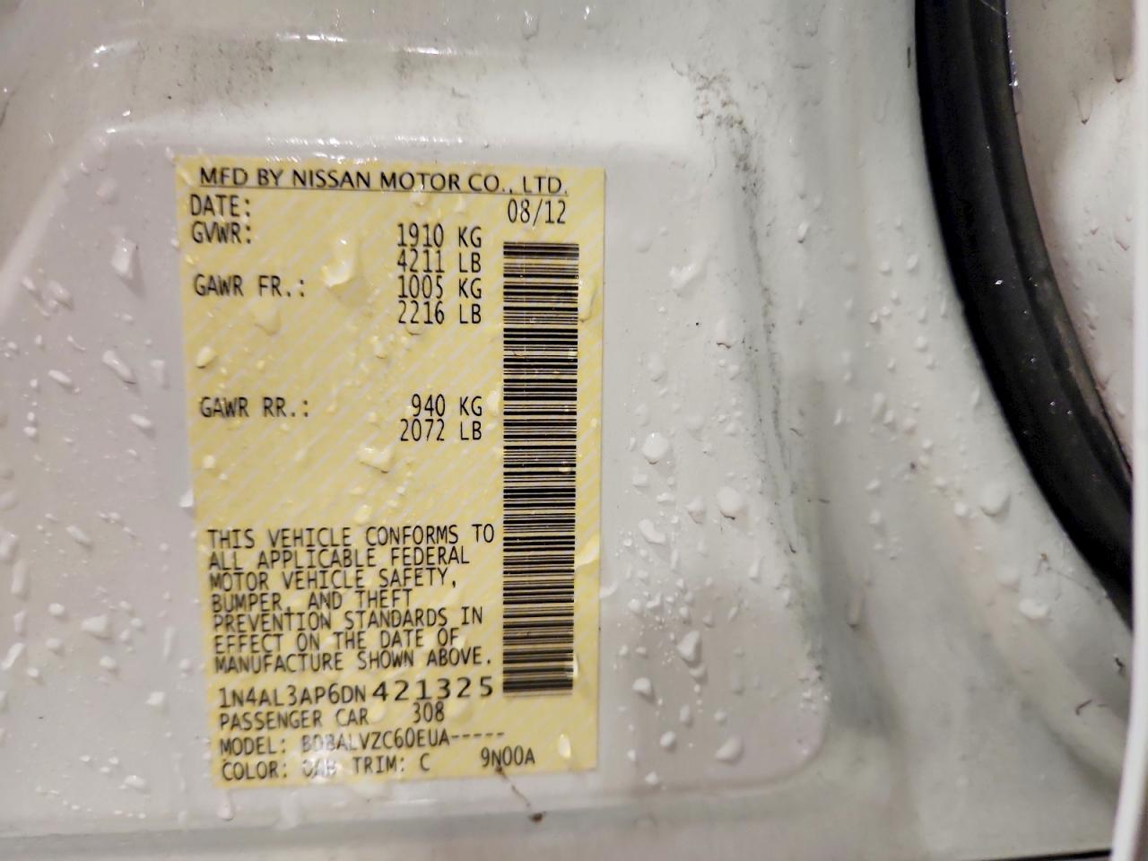 2013 NISSAN ALTIMA 2.5 photo 12