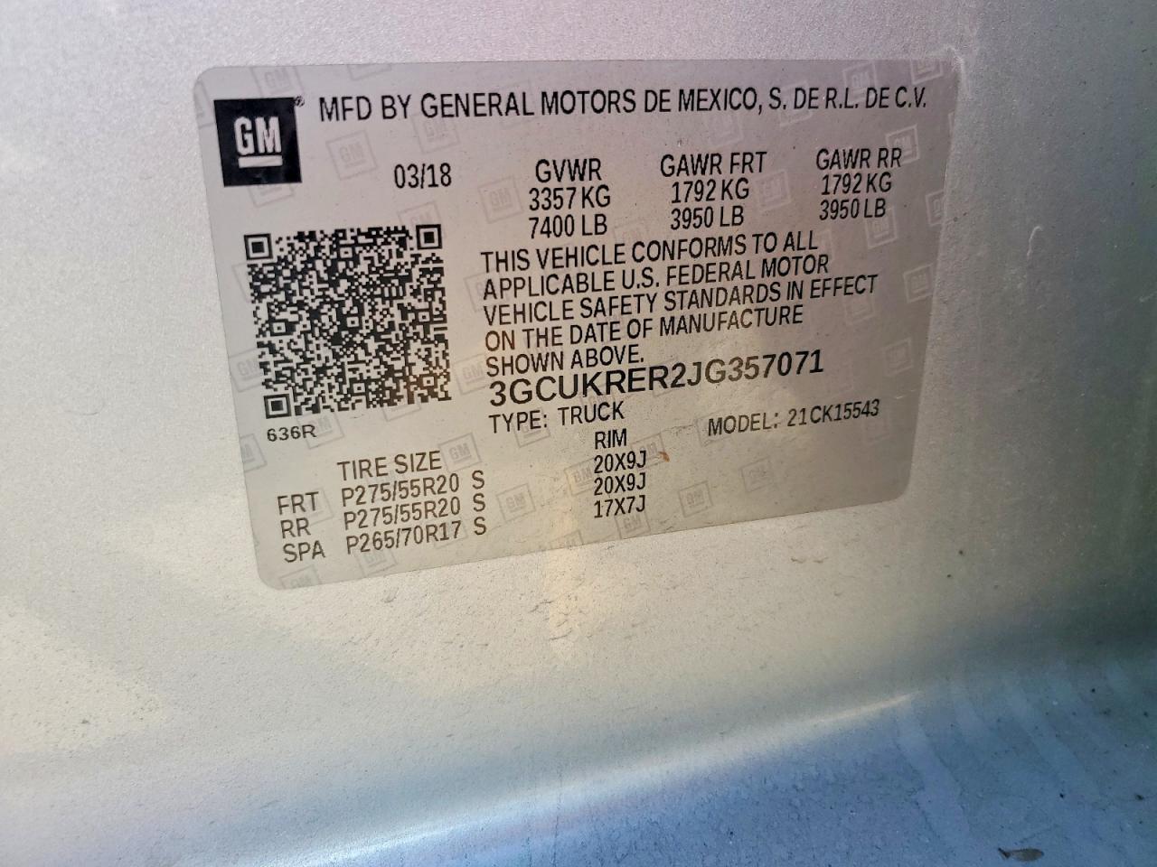 2018 CHEVROLET SILVERADO K1500 LT photo 12