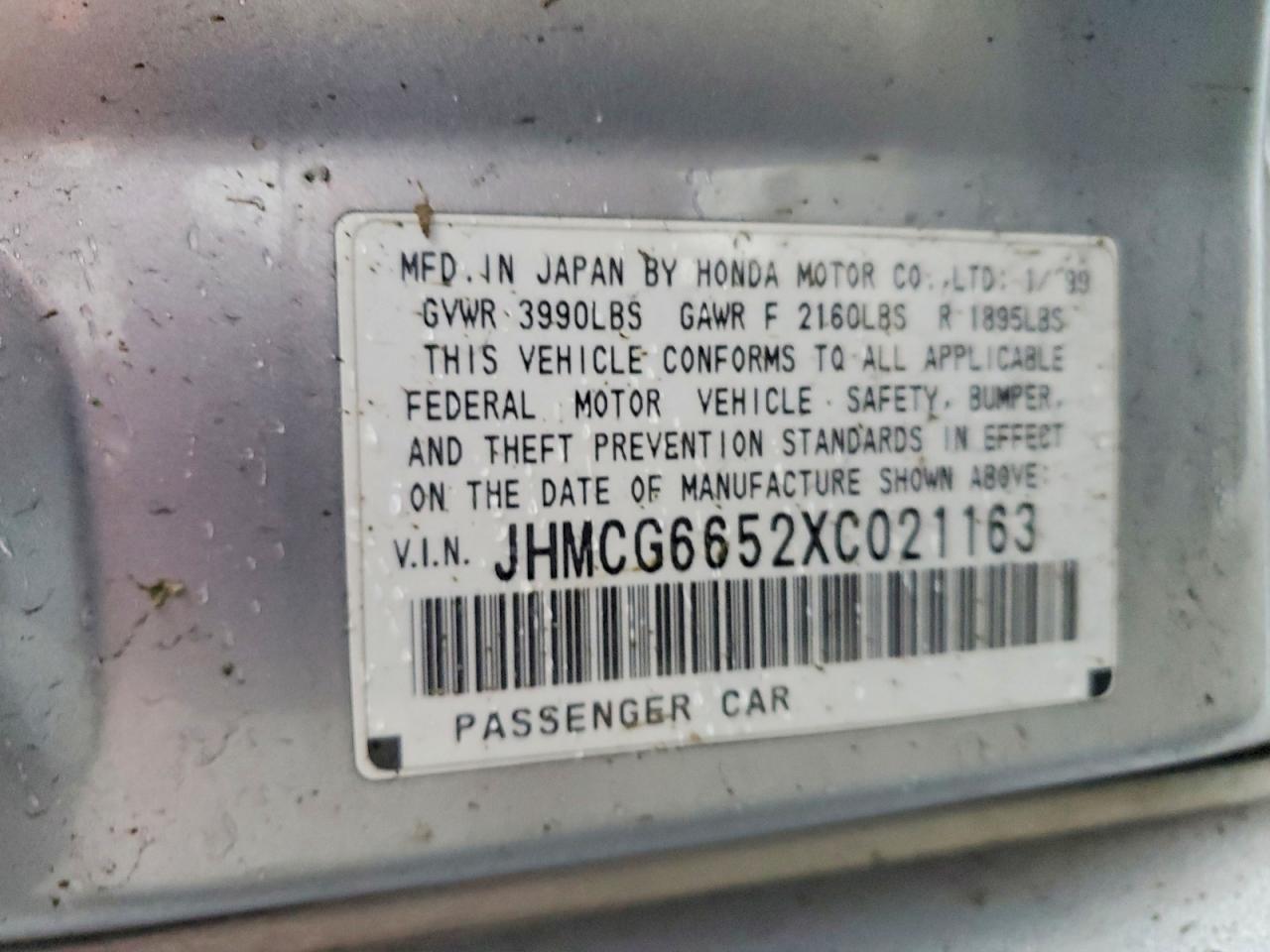 1999 HONDA ACCORD LX photo 12
