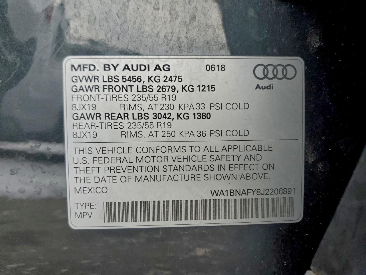 2018 AUDI Q5 PREMIUM PLUS photo 12