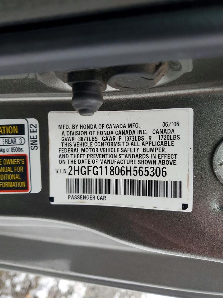 2006 HONDA CIVIC EX photo 12