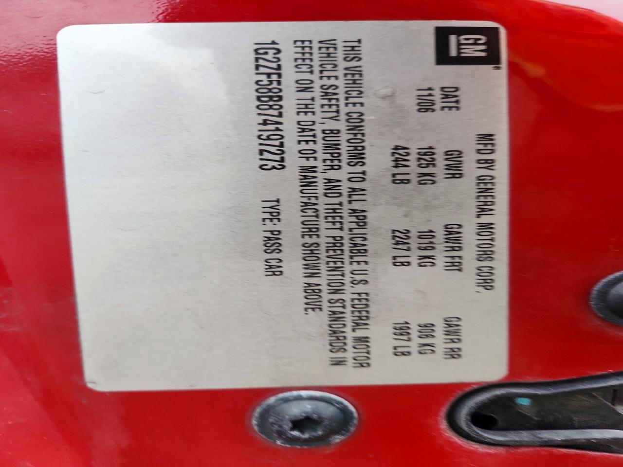 2007 PONTIAC G6 VALUE LEADER photo 12