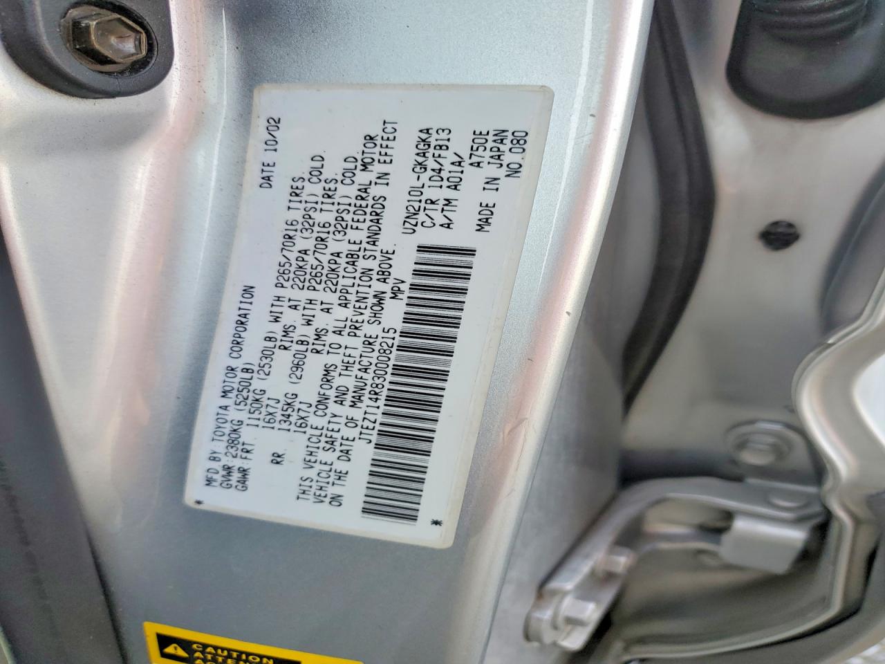 2003 TOYOTA 4RUNNER SR5 photo 25