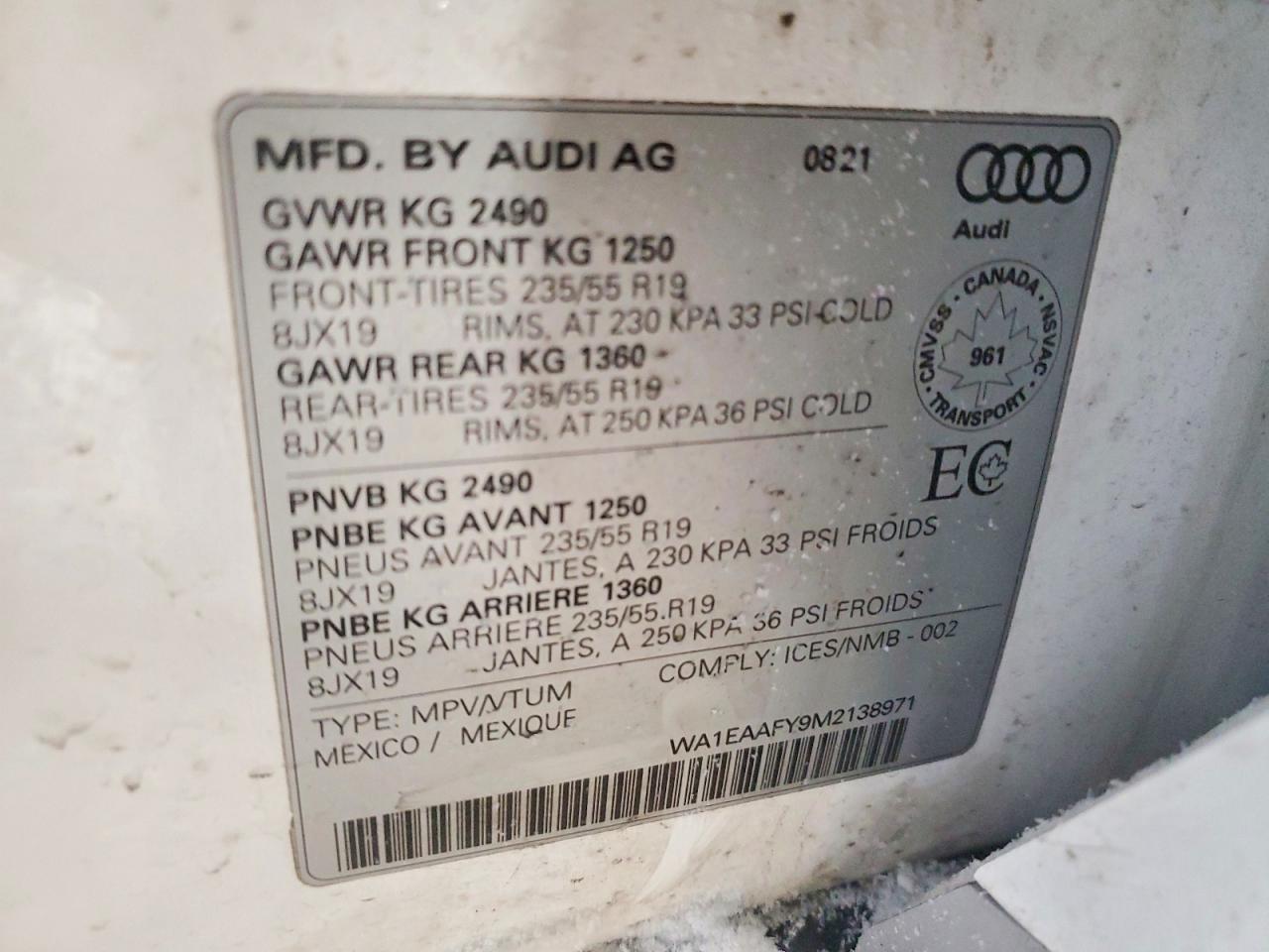 2021 AUDI Q5 PROGRESSIV photo 25