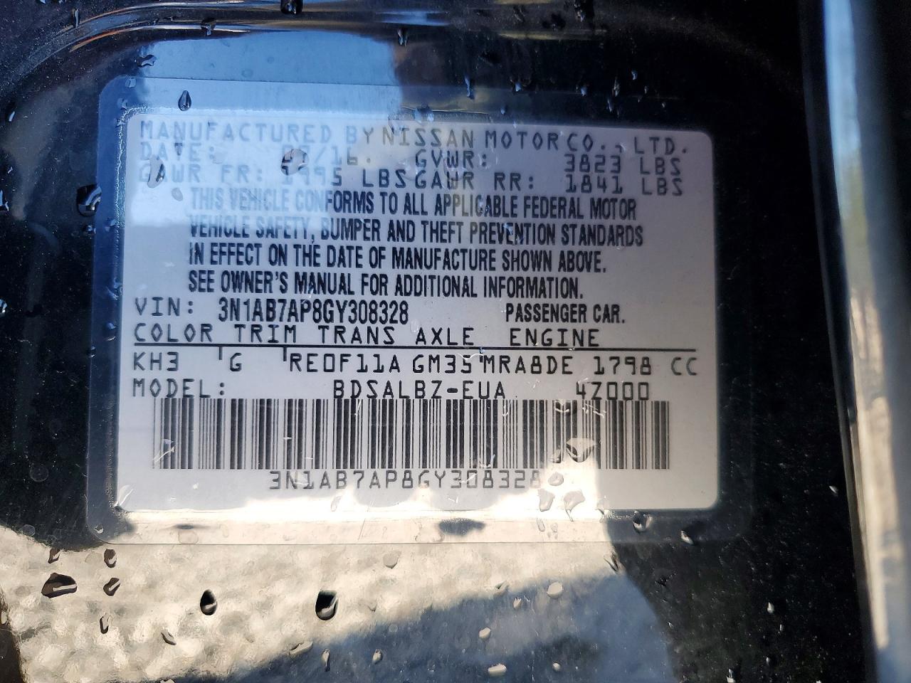 2016 NISSAN SENTRA S photo 23