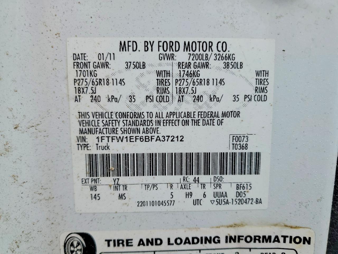 2011 FORD F150 SUPERCREW photo 12