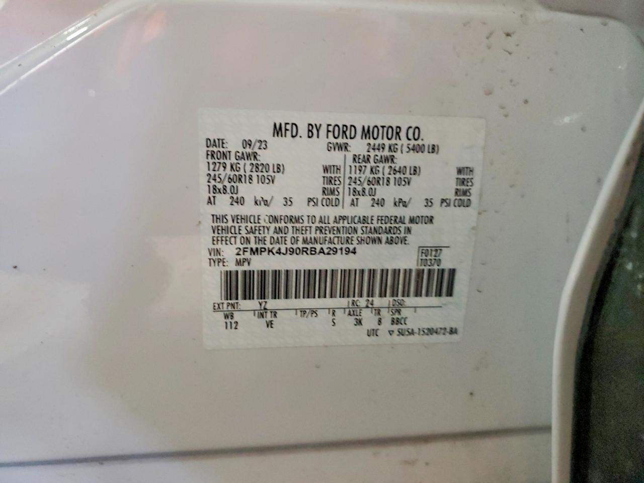2024 FORD EDGE SEL photo 14