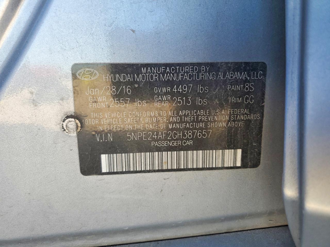 2016 HYUNDAI SONATA SE photo 23