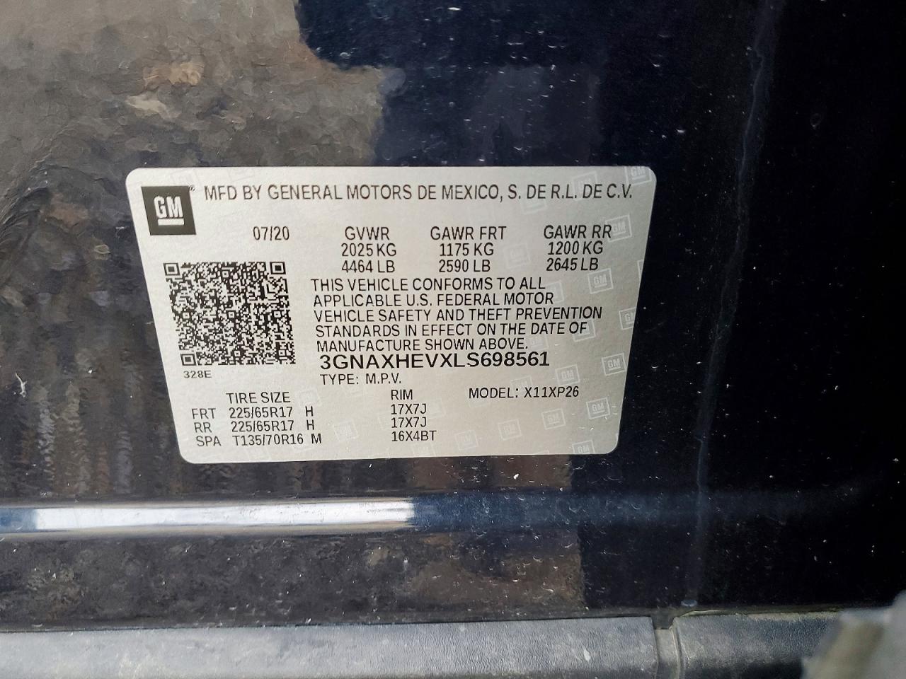 2020 CHEVROLET EQUINOX LS photo 12