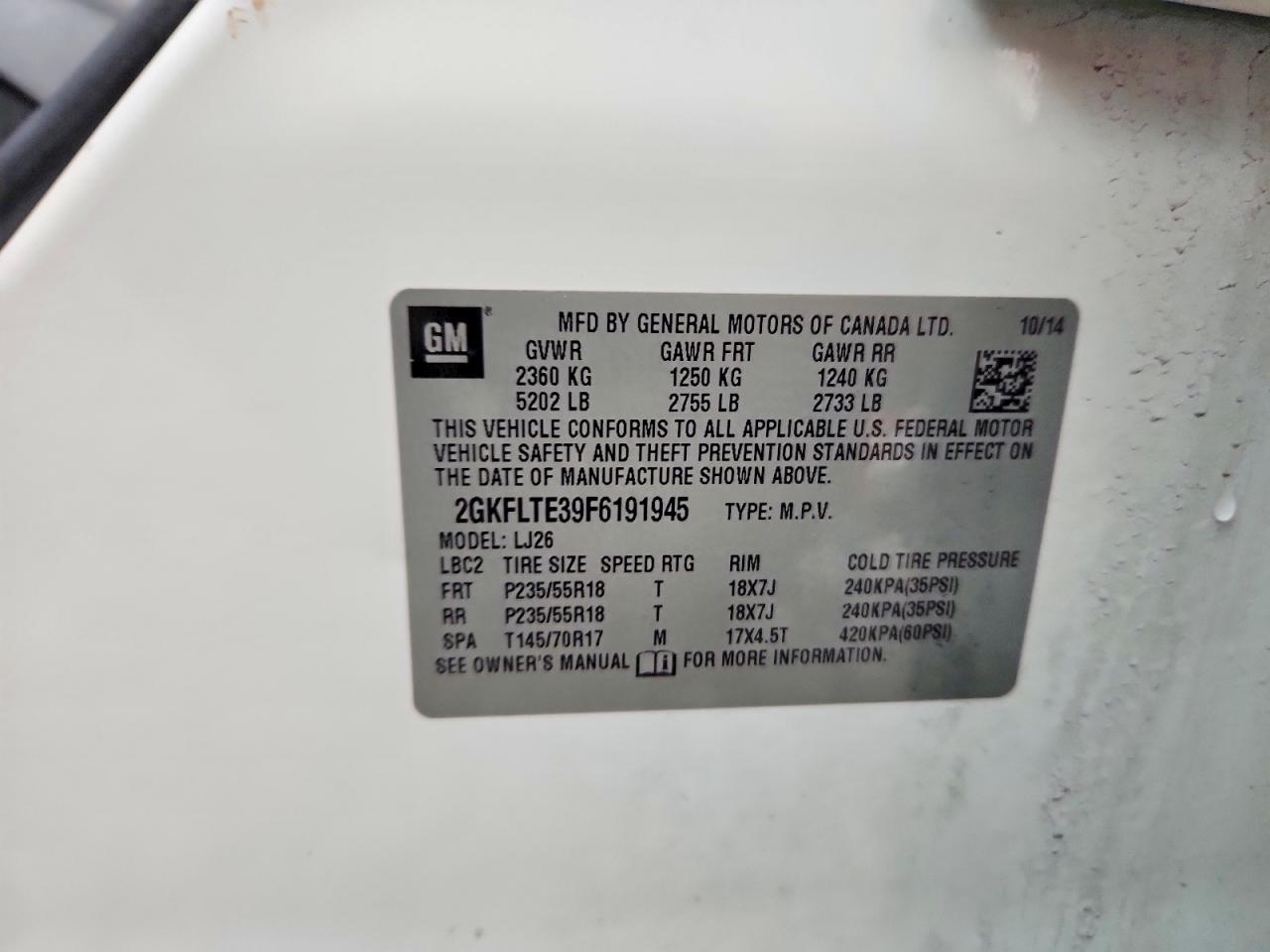 2015 GMC TERRAIN SLT photo 12