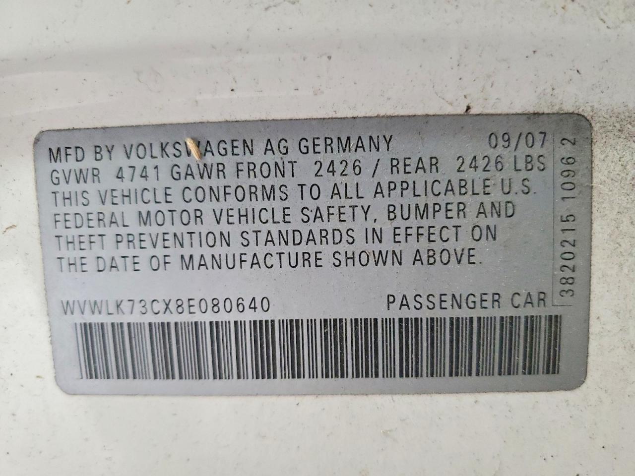 2008 VOLKSWAGEN PASSAT WAGON KOMFORT photo 23