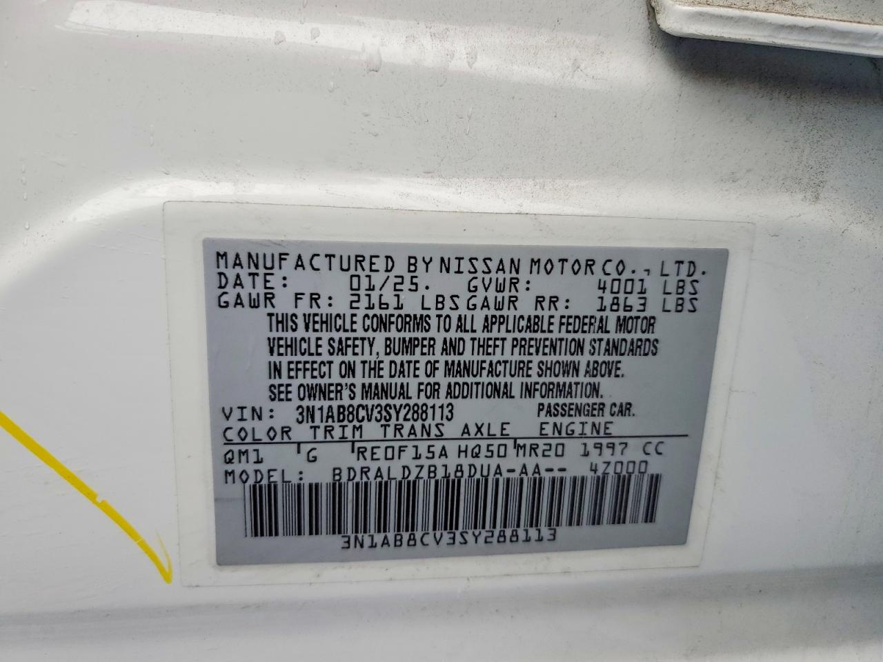 2025 NISSAN SENTRA SV photo 12