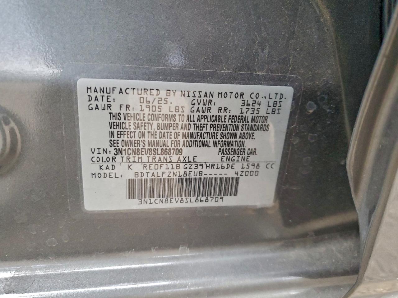 2025 NISSAN VERSA SV photo 12