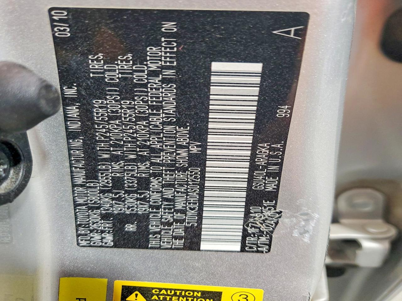 2010 TOYOTA HIGHLANDER LIMITED photo 27