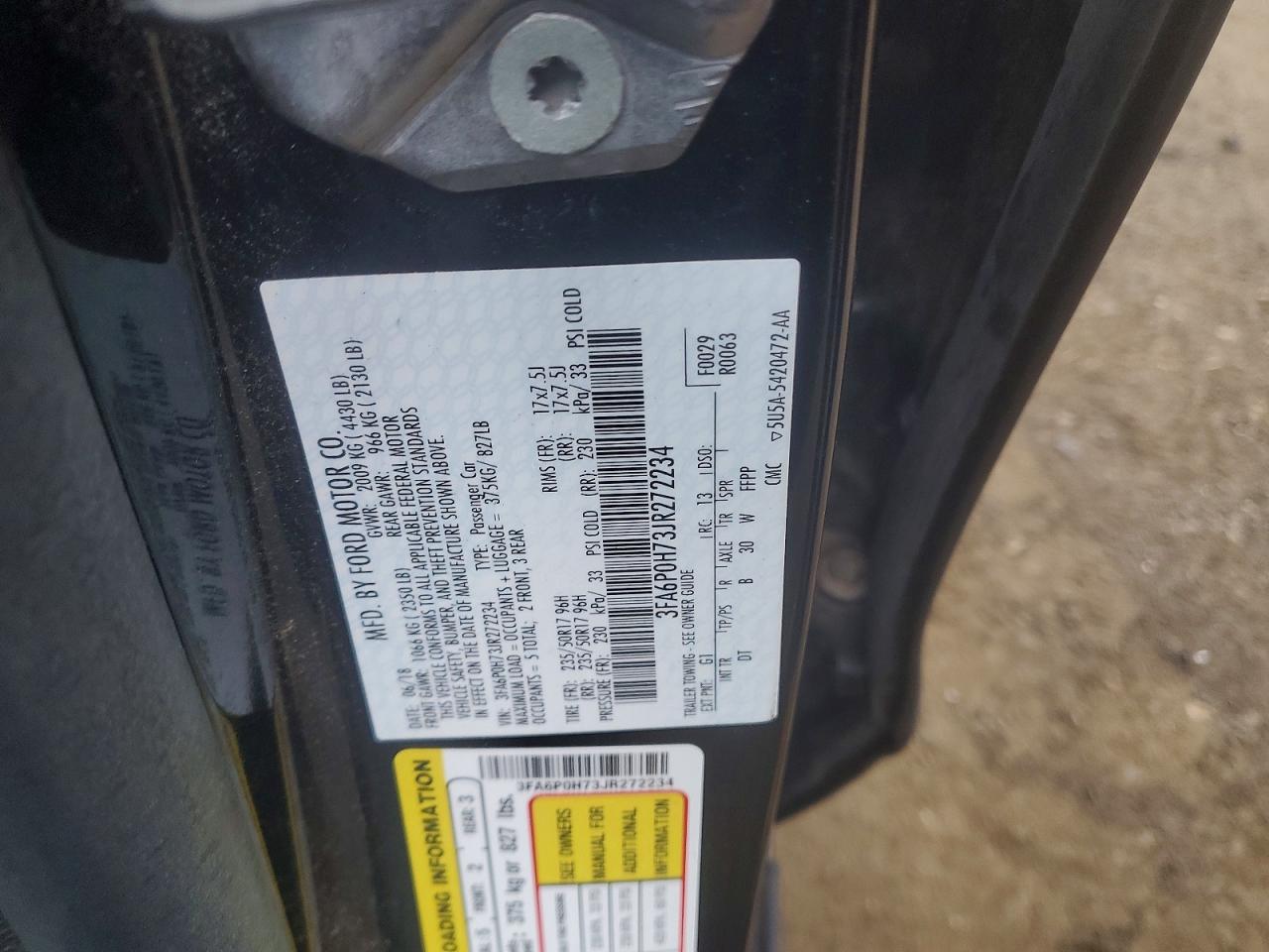 2018 FORD FUSION SE photo 12