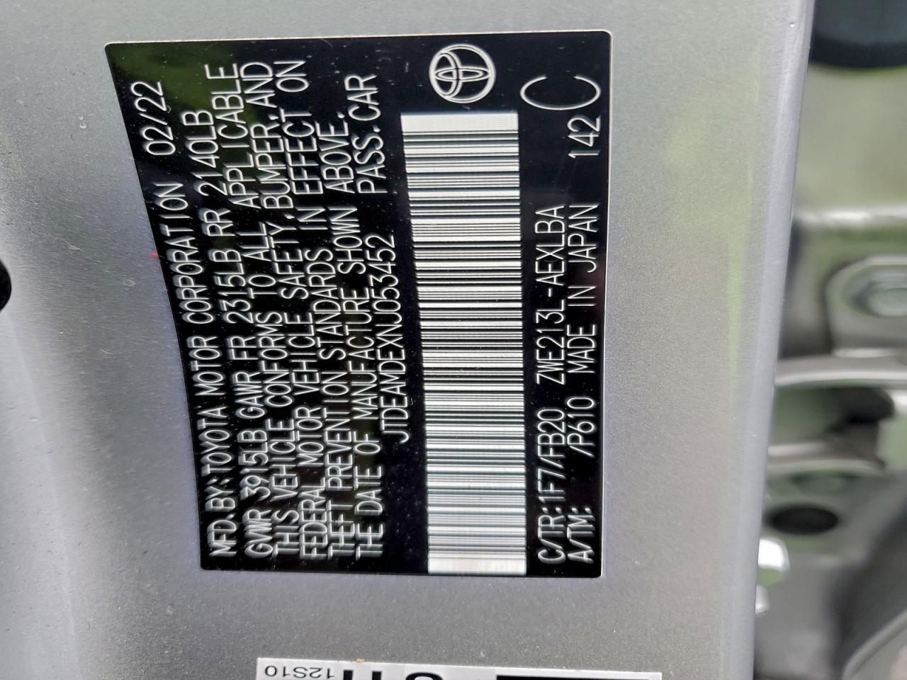 2022 TOYOTA COROLLA LE photo 25