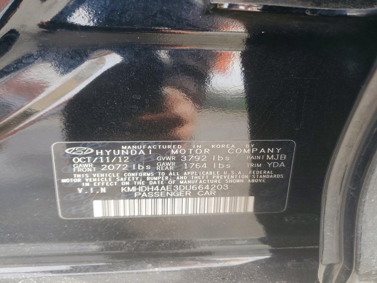 2013 HYUNDAI ELANTRA GLS photo 12