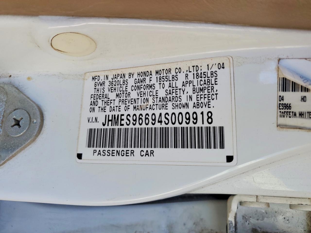 2004 HONDA CIVIC HYBRID photo 12