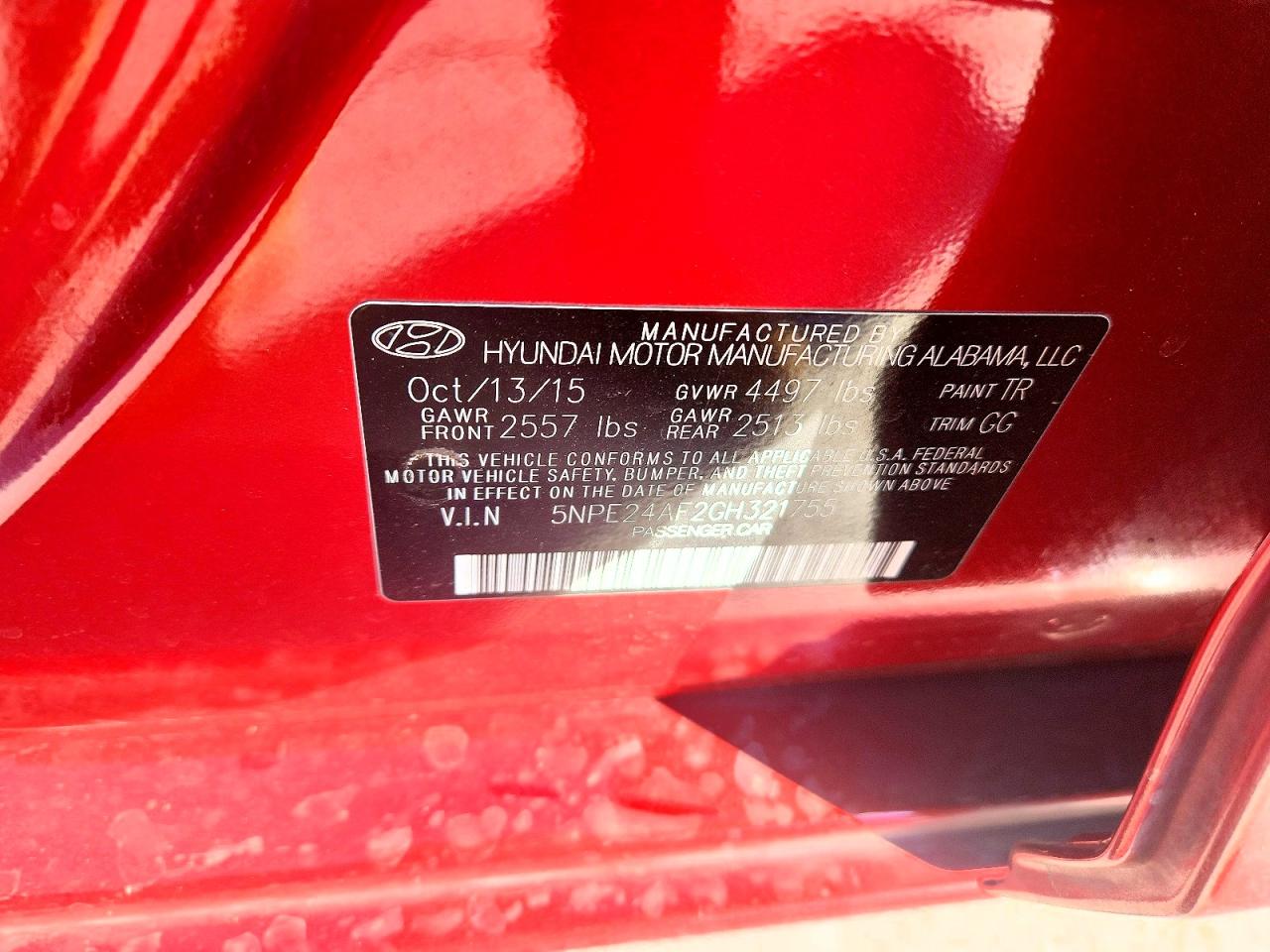 2016 HYUNDAI SONATA SE photo 12
