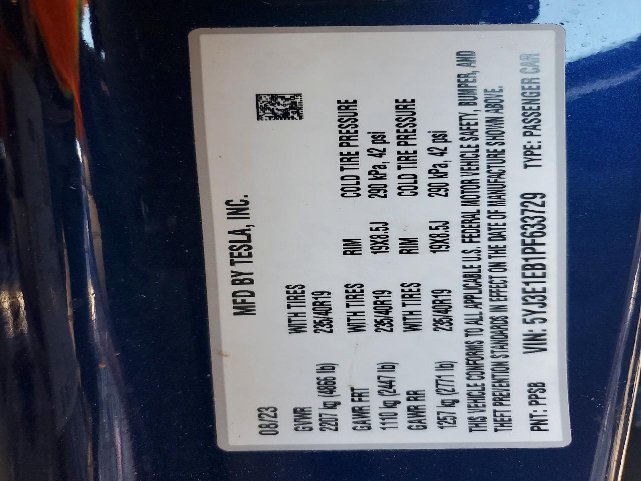 2023 TESLA MODEL 3 photo 12