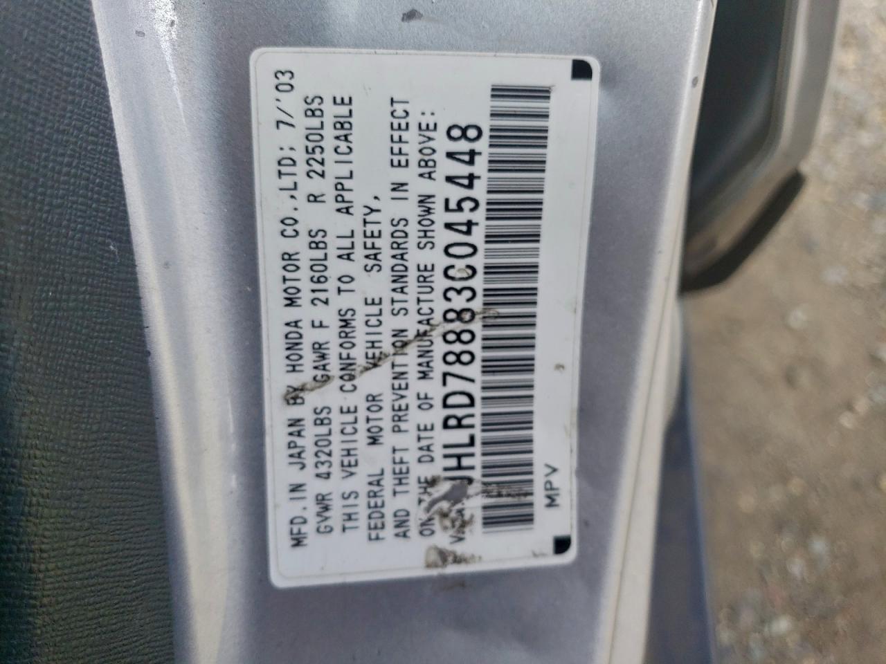2003 HONDA CR-V EX photo 13