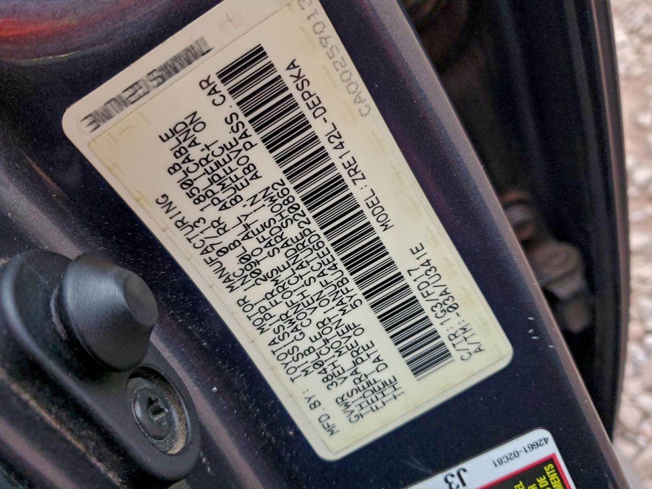 2013 TOYOTA COROLLA BASE photo 12