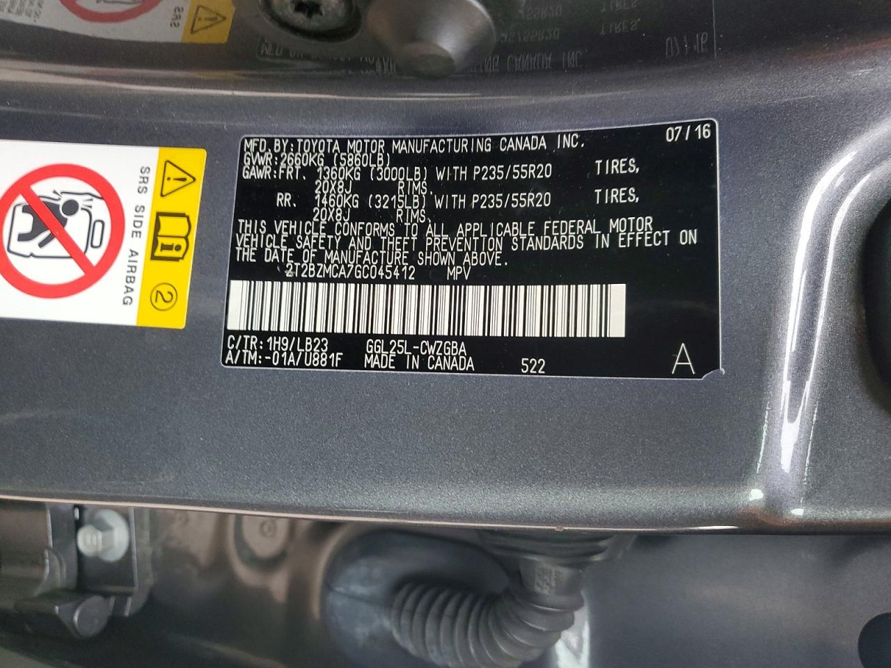 2016 LEXUS RX 350 BASE photo 13