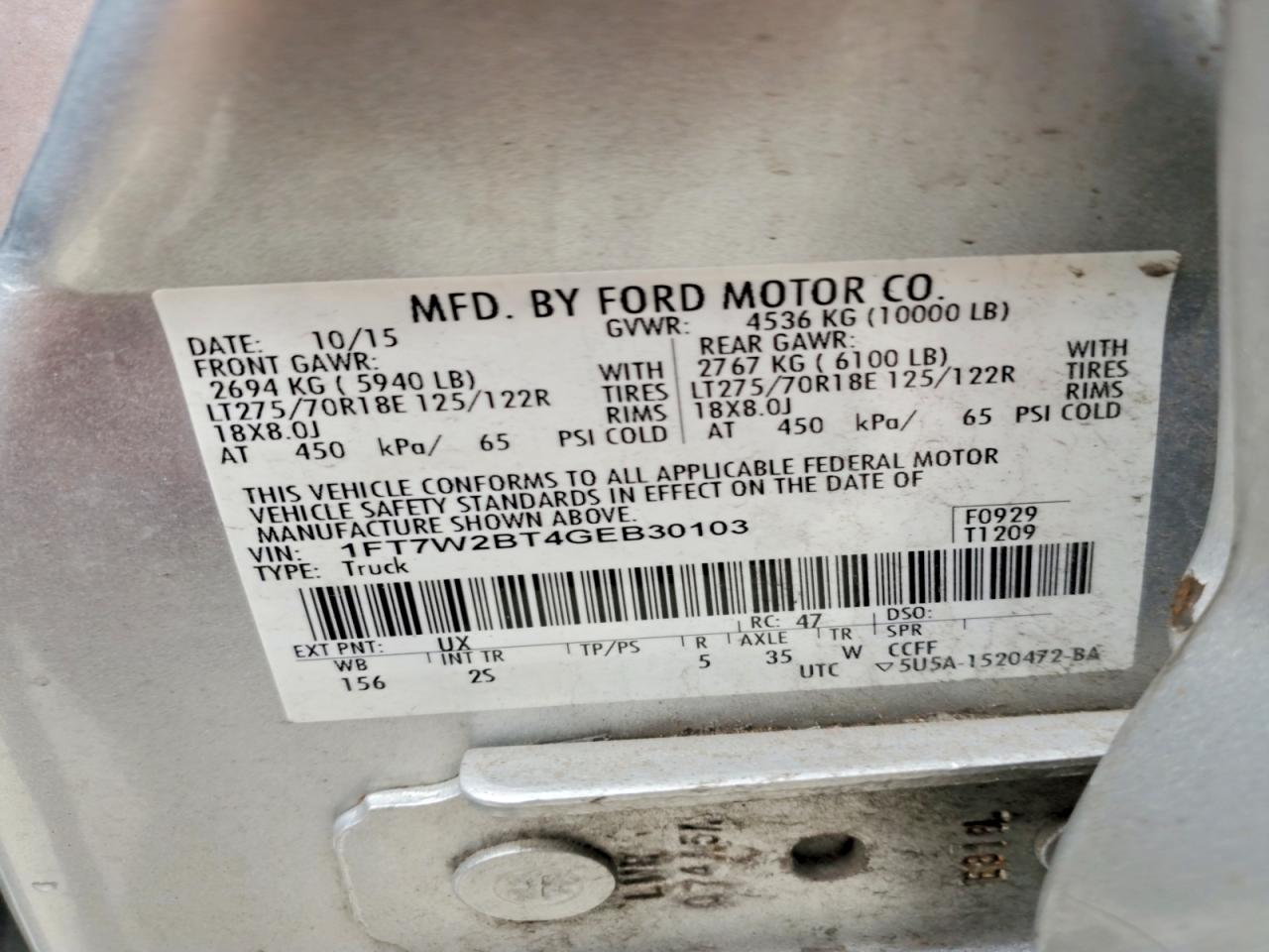 2016 FORD F250 SUPER DUTY photo 12