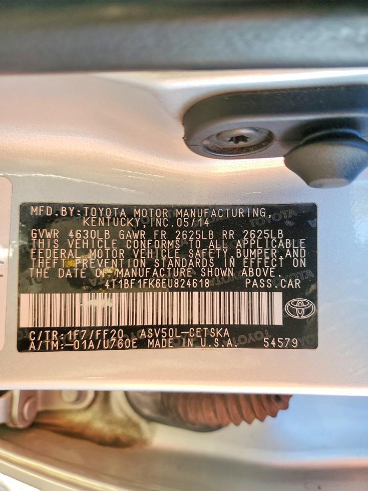 2014 TOYOTA CAMRY L photo 12