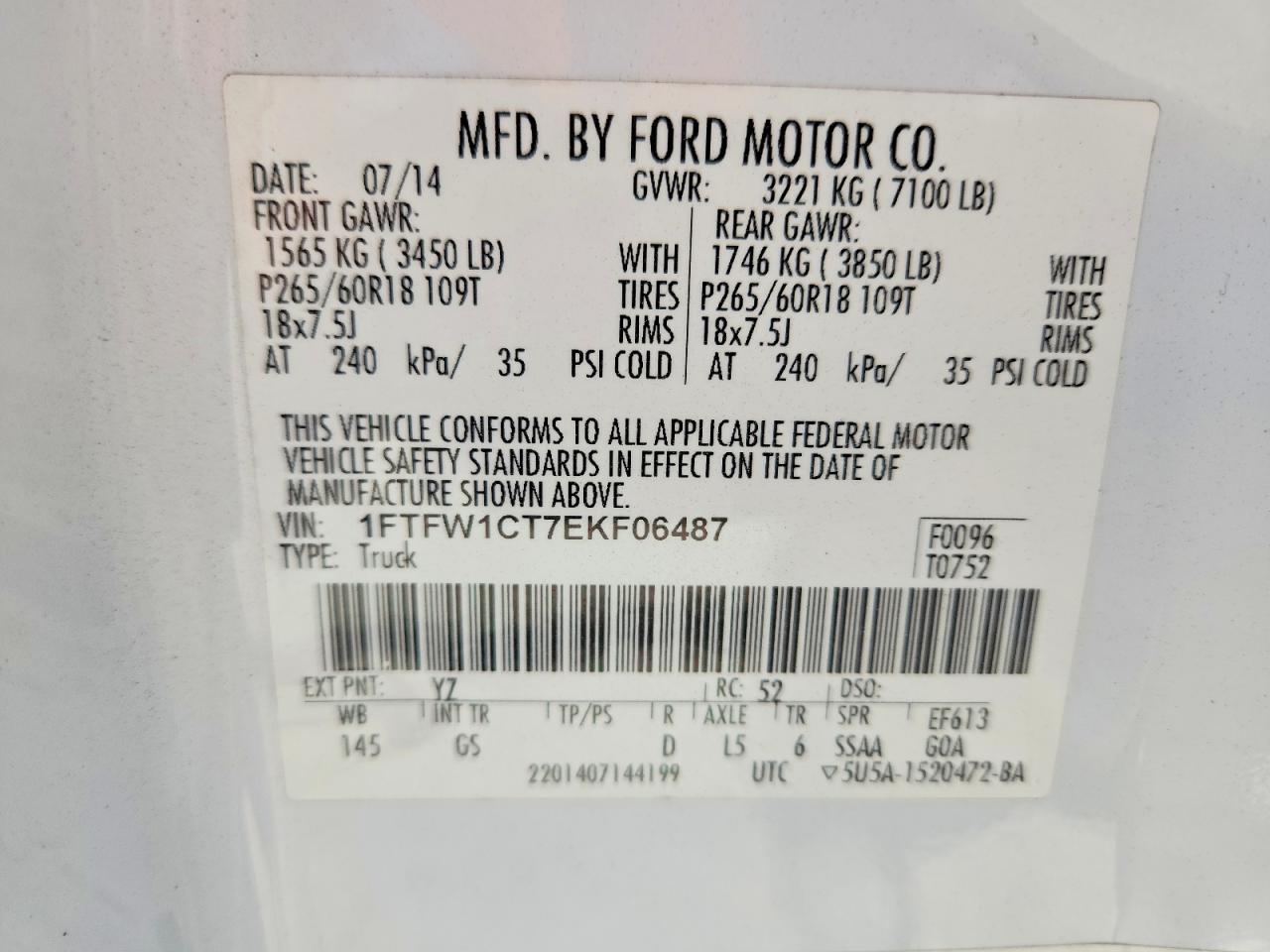 2014 FORD F150 SUPERCREW photo 12