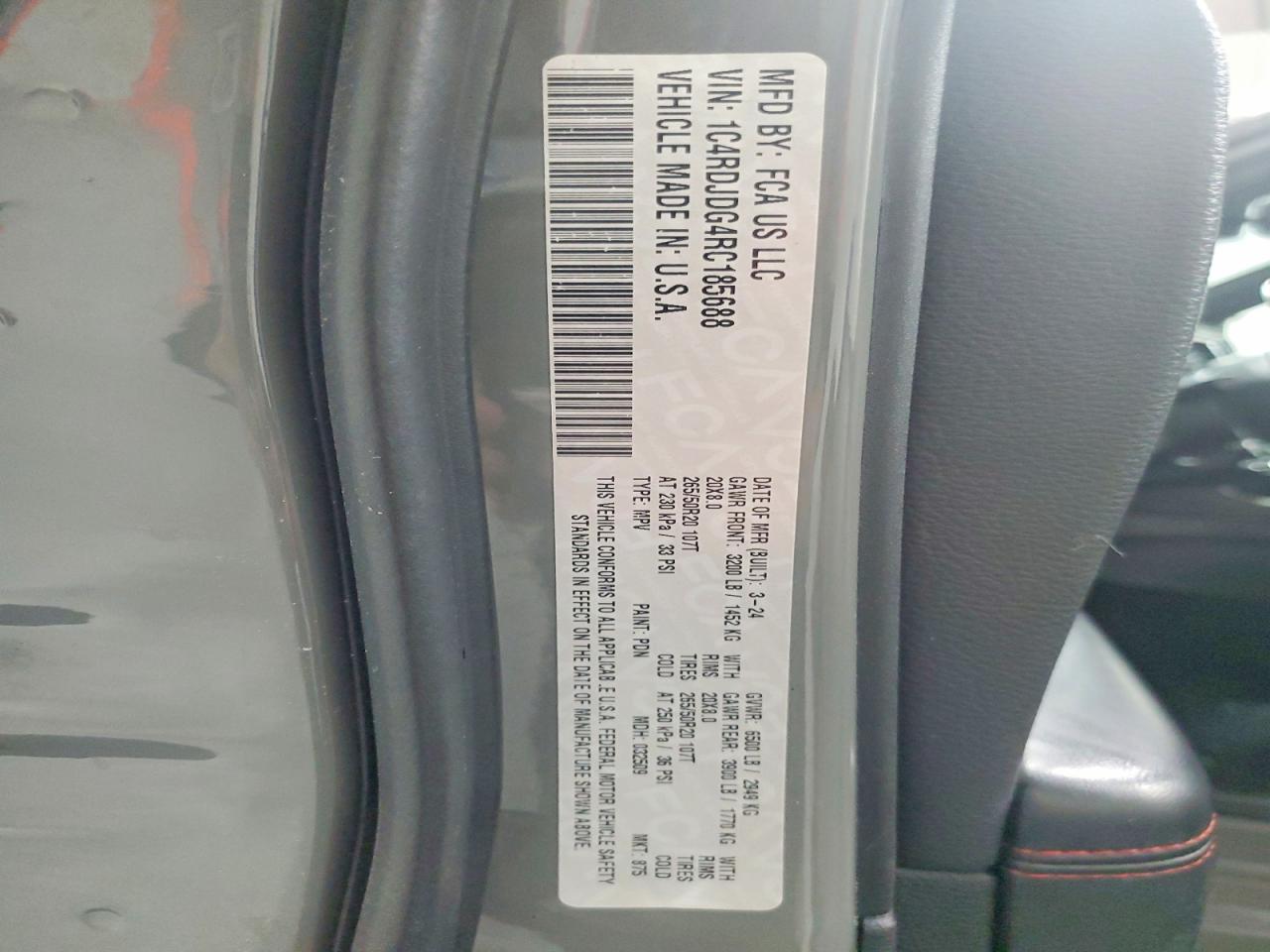 2024 DODGE DURANGO GT photo 14