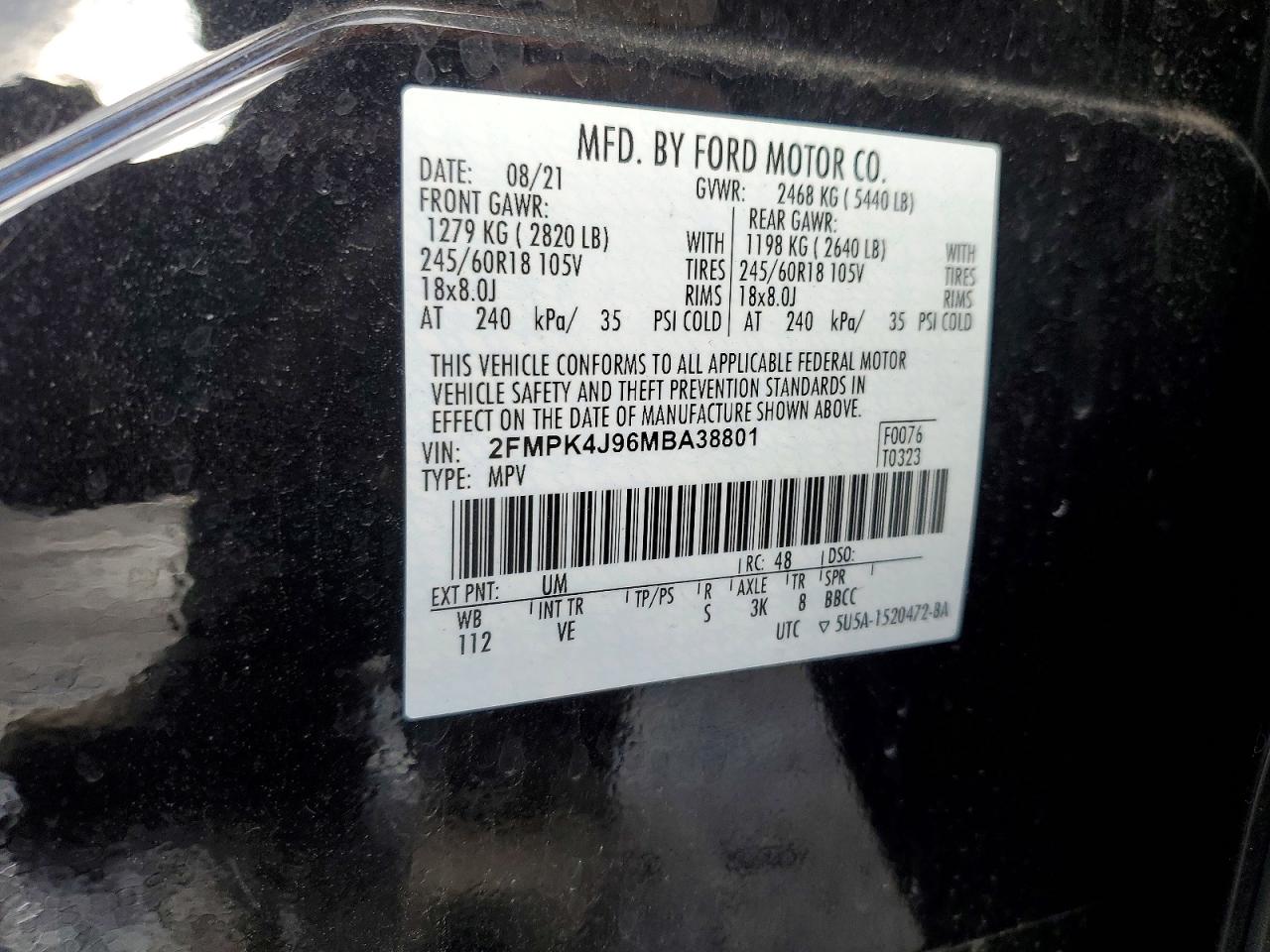 2021 FORD EDGE SEL photo 13