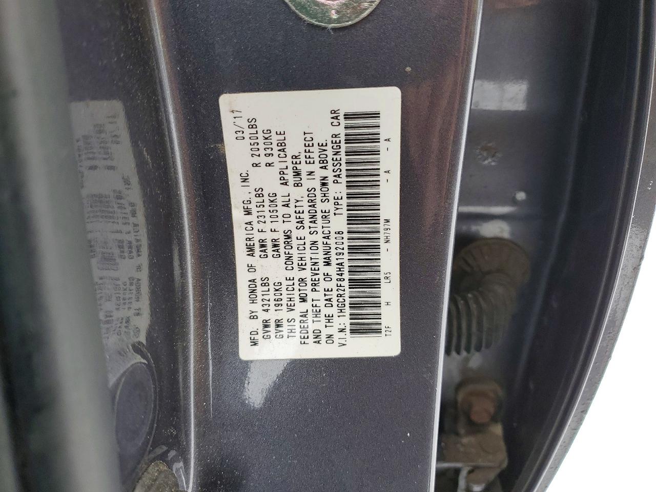 2017 HONDA ACCORD EXL photo 23