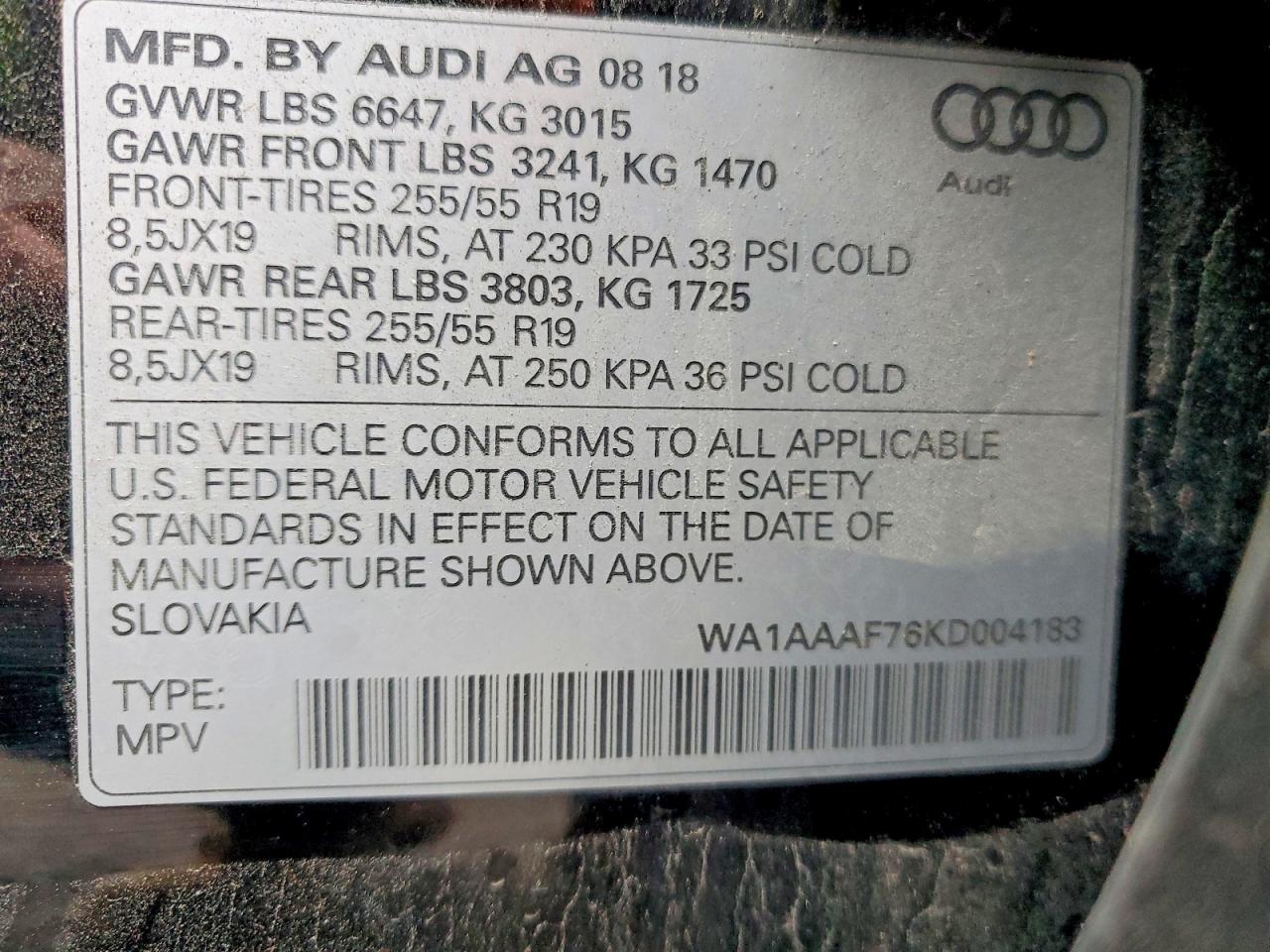 2019 AUDI Q7 PREMIUM photo 27