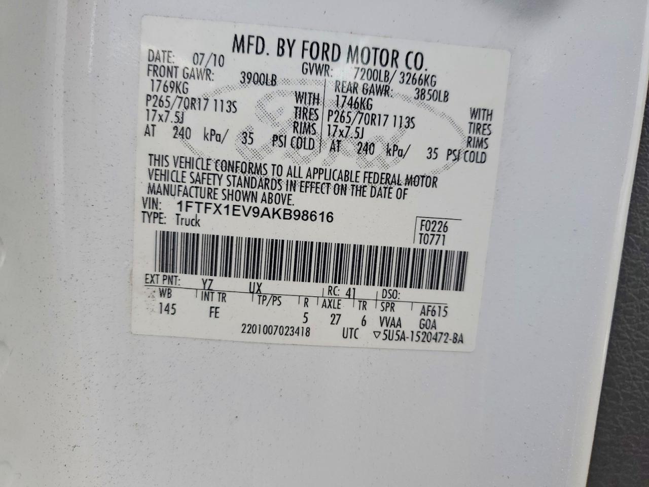 2010 FORD F150 SUPER CAB photo 23