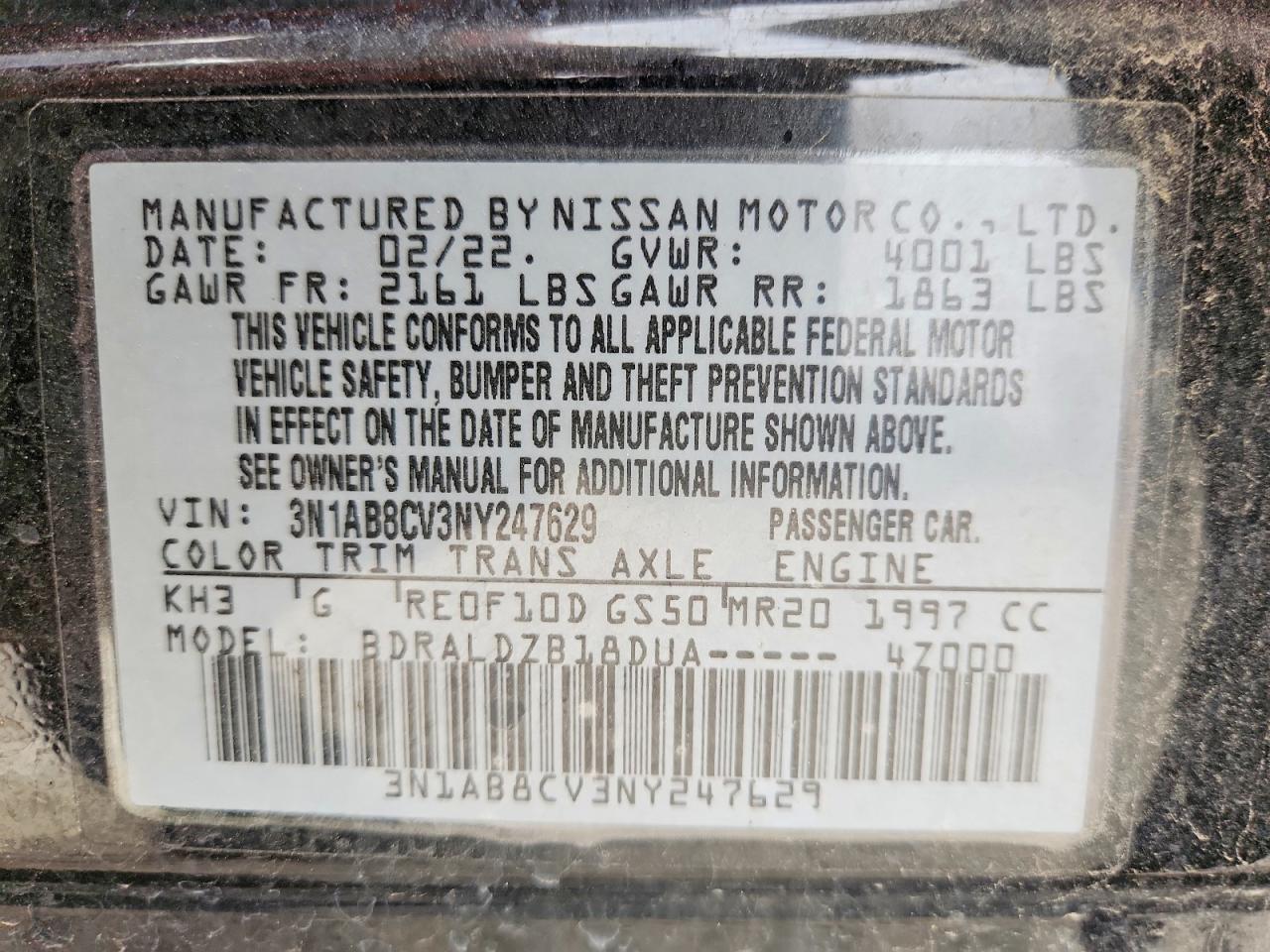 2022 NISSAN SENTRA SV photo 12