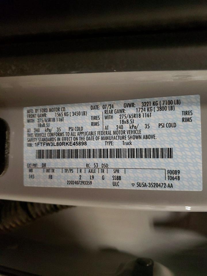 2024 FORD F150 XLT photo 12