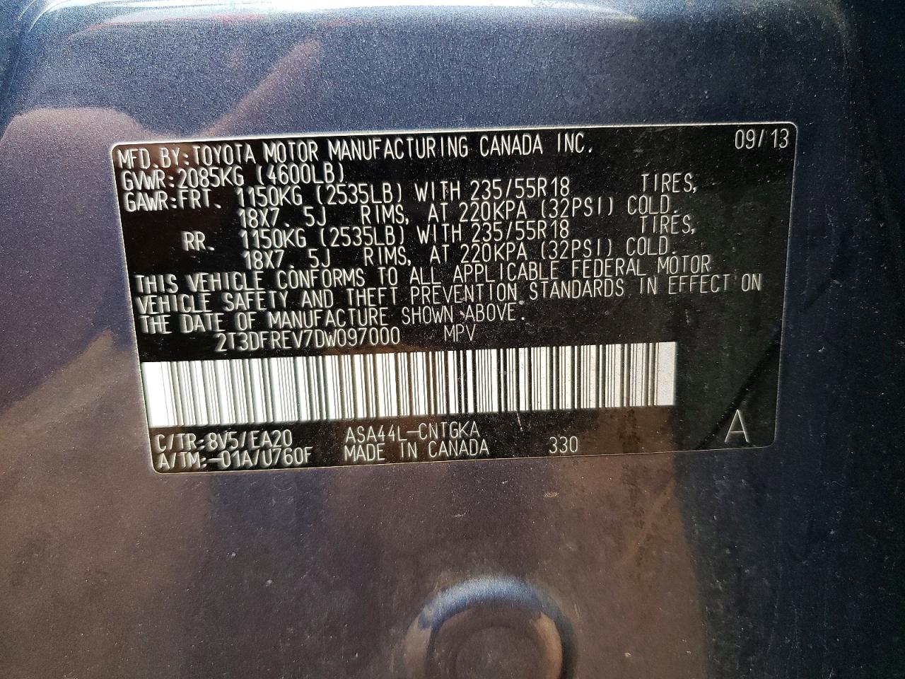 2013 TOYOTA RAV4 LIMITED photo 25