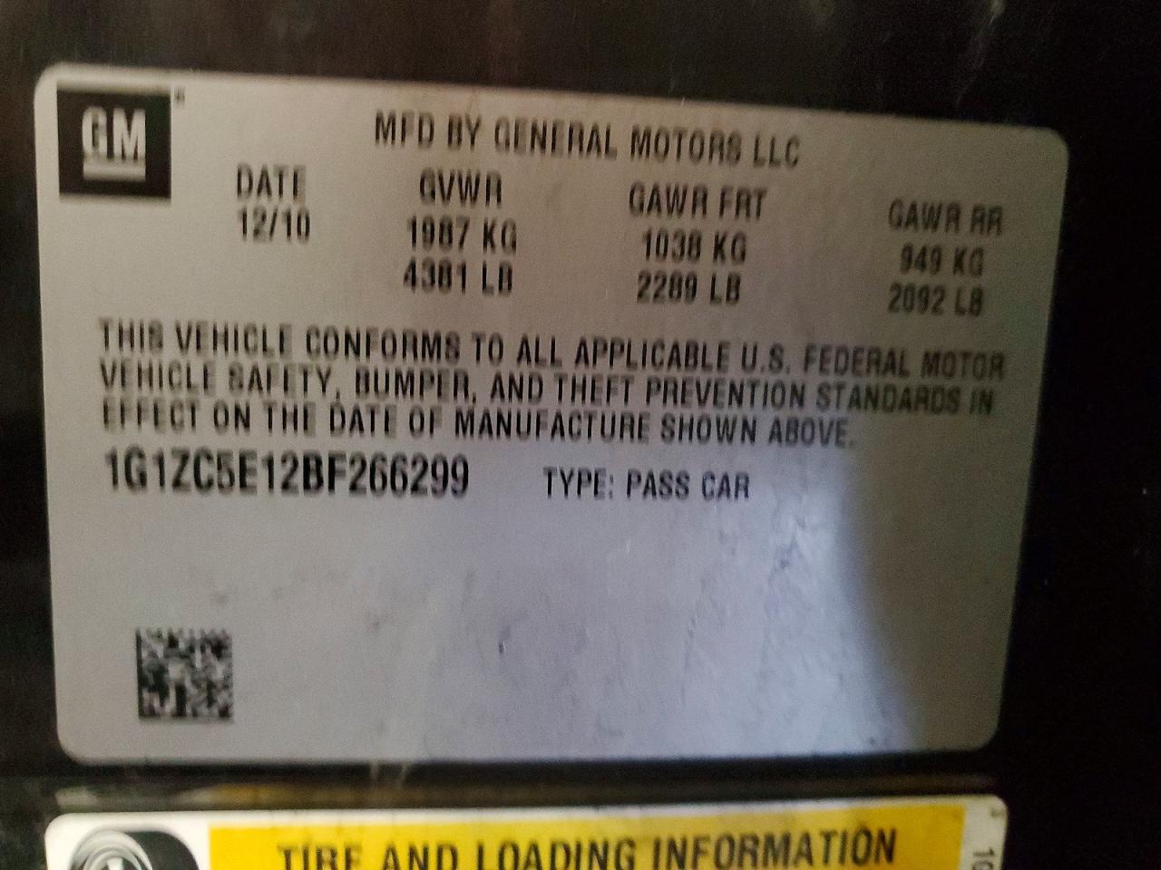 2011 CHEVROLET MALIBU 1LT photo 23